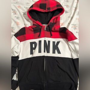 PINK Victoria’ Secret zip up sweatshirt - Small